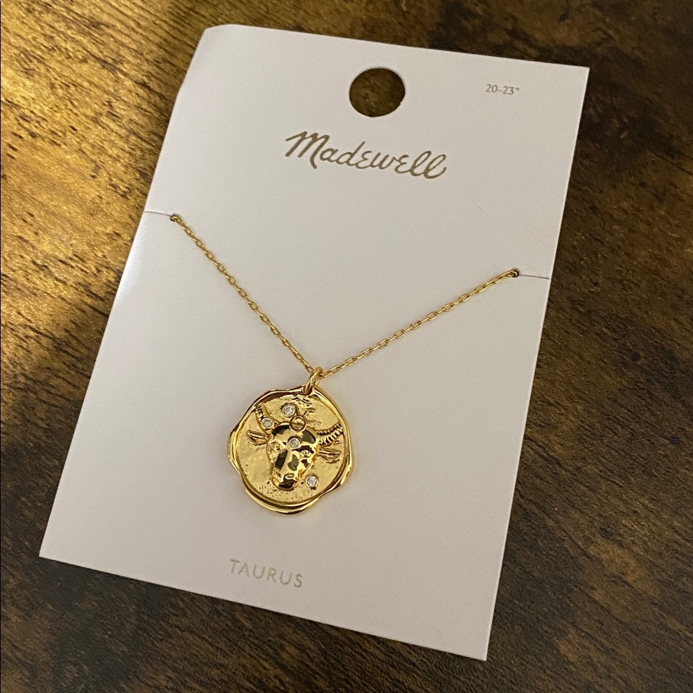 NWT MADEWELL Zodiac Taurus necklace with pendant - Picture 5 of 7